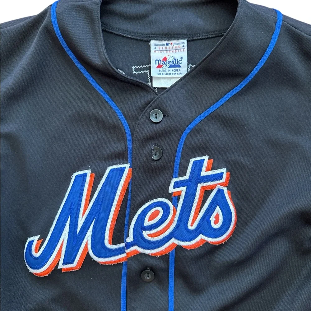 Vintage New York Mets Jose Reyes Youth Black Baseball‎ Jersey Size Large MLB